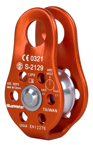 Blue Water 610117Micro Pulley Orange S 軍警用固定側板小滑輪